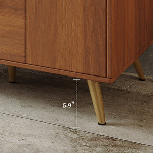 English Elm 36" Freestanding Bathroom Vanity Sintered Stone Top Ceramic Sink Stainless Steel Legs Brown,Gold,Walnut,White W3136S00075