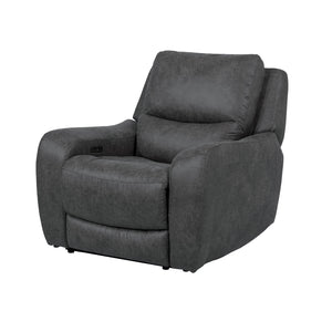 English Elm Contemporary Power Recliner with Plush High-Density Foam, Soft Track Arms, Hardwood Frame, Oversized Seat Dark Gray 40 L x 34 W x 30 H B2741P395239