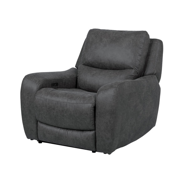 English Elm Contemporary Power Recliner with Plush High-Density Foam, Soft Track Arms, Hardwood Frame, Oversized Seat Dark Gray 40 L x 34 W x 30 H B2741P395239