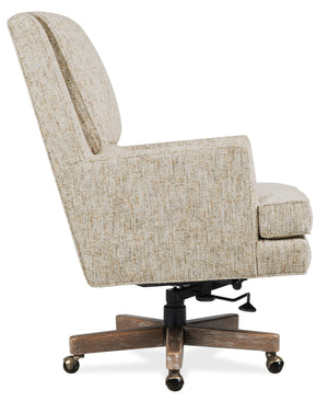 Hooker Furniture Wright Executive Swivel Chair Polyester Fabric Bustle Back Home Office Seating EC387-C7-400