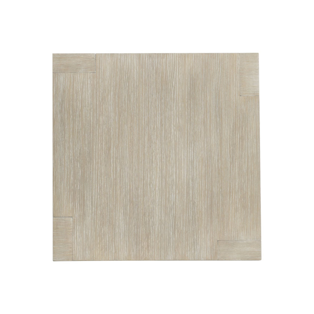 Bernhardt Bernhardt Darsa Sculptural Side Table With Asymmetrical Legs, Wire-Brushed Oak, Dual Shelves, 24" 507122