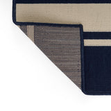 Christopher Knight Home® - Noble House - Cabana Outdoor 5'3" X 7' Stripe Area Rug, Navy and Ivory