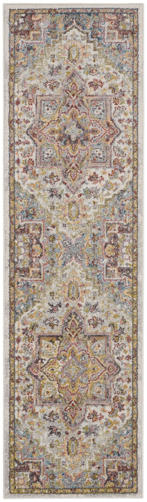 Nourison Juniper JPR04 Machine Made Power-loomed Traditional Indoor Only Bohemian Traditional Rug Ivory,Multi, Ivory Multicolor 100% Polypropylene 99446804099