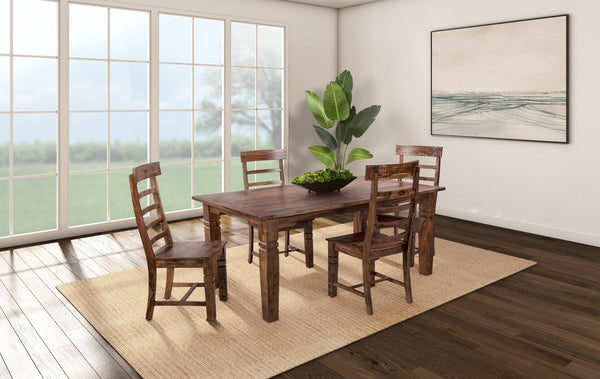 Porter Designs Porter Taos Solid Sheesham Wood 72" Dining Table With Handcrafted Design & Timeless Character Brown Wood 07-196-01-9015h