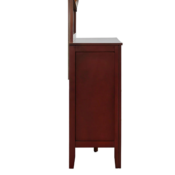 English Elm Daniel Assembled 5-Drawer Chest with English Dovetail Drawers, Metal Hardware & Solid Wood Frame Cherry 62 L x 40 W x 19 H B078P400748