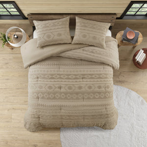 English Elm 2 Piece Chenille Tufted Jacquard Comforter Set Heavyweight Southwestern Boho Bedding B035P319508