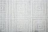 Feizy Rugs Redford Viscose/Wool Hand Woven Casual Rug White/Silver 10' x 14'