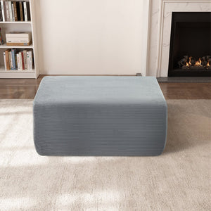 English Elm 373-001/Ottoman//Grey/Corduroy - Modern Modular Seating Solution For Any Room, Zero Assembly Required! W3975P391677