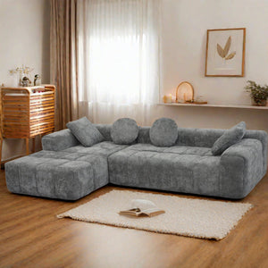 English Elm Modern Chenille Tufted Sleeper Sofa with Usb Port and Storage for Guest Rooms W1183S00009