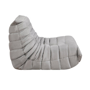 English Elm Luxury Plush Accent Chair with Button Tufting and Microfiber Cover, Wide Seat, Non-Slip Base, Cozy Living Room Lounge Piece Gray 32.5 L x 39 W x 27 H B011P271959