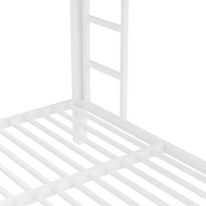 English Elm Metal Full Xl Over Queen Bunk Bed – Space-Saving, Durable Steel Frame, No Box Spring Needed, Easy Setup W1580S00288