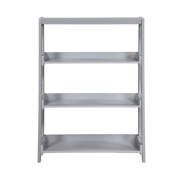English Elm Modern Wooden Bookcase with Three Graduated Shelves for Books Toys and Decor Display Gray B011P460151