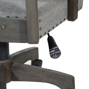 OSP Home Furnishings Dlx Cane Back Bankers Chair Antique Grey / Grey