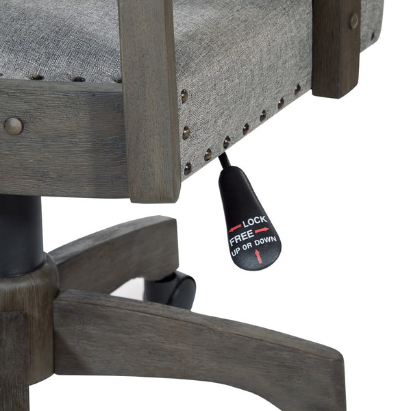 OSP Home Furnishings Dlx Cane Back Bankers Chair Antique Grey / Grey