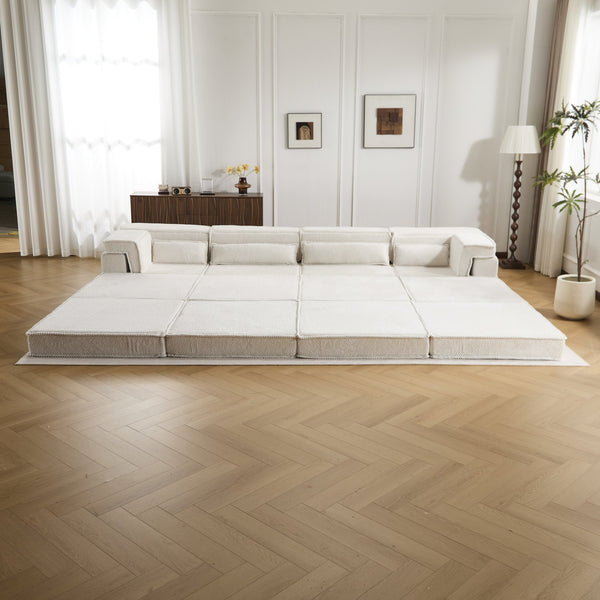 English Elm Compression Modular Floor Sofa Bed - Cozy, Versatile Lounge With Memory Foam & No Assembly Needed! W3723S00039