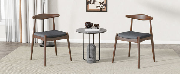 English Elm Christopher Knight Home® - Set Of 2 Vintage-Inspired Rubberwood Dining Chairs With Ergonomic Backrest & Plush Cushions N759P307032F