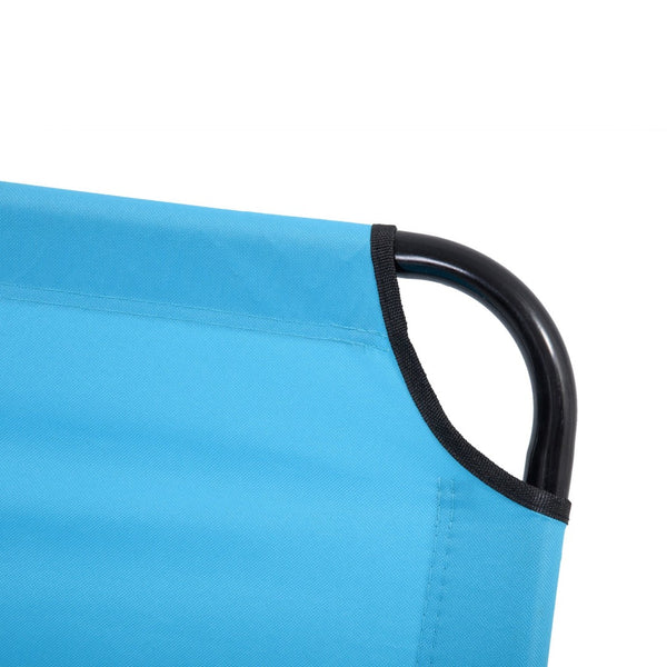 English Elm Outsunny Folding Chaise Lounge Chairs - 5-Level Recline, Portable Steel Frame For Beach & Patio Use W2225P249606-GIGA