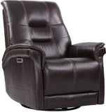 Parker House Parker Living Carnegie - Verona Coffee - Powered By Freemotion Cordless Power Swivel Glider Recliner Verona Coffee Top Grain Leather with Match (X) MCAR#812GSPH-P25-VCO