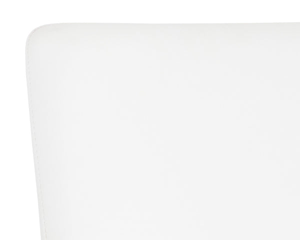 Sunpan Carlo Dining Armchair - Stylish Faux Leather Seat with Curved Armrests and Durable Iron Legs Gold / Dillon Snow