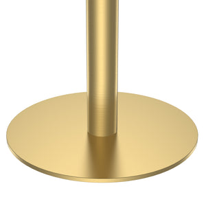 English Elm Square Bistro Dining Table Faux Marble Top Tulip Pedestal Base Gold Metal Frame W3316P421499