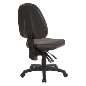 OSP Home Furnishings Dual Function Ergonomic Office Chair with Lumbar Support and Pneumatic Height Adjust Shale 36420-295