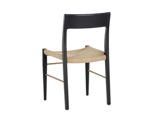 Sunpan Bondi Dining Chair Set of 2 - Timeless Modern Design with Hand-Woven Rope and Sustainable Beech Wood Black