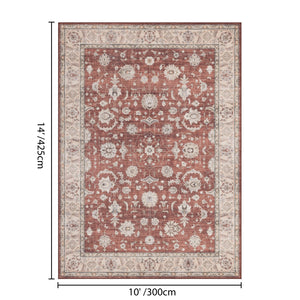 English Elm Premier Traditional Medallion Area Rug Rich Red Low Pile Living Room Floor Cover B186P479407