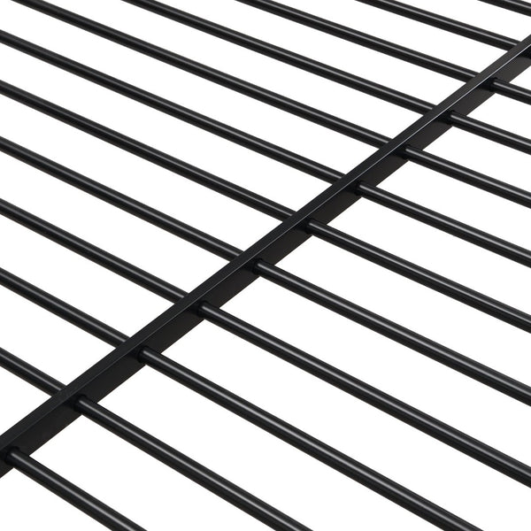 English Elm Twin Over Full Metal Bunk Bed - Modern Design, No Box Spring Needed, Safe Stairs & Ample Storage Space W311S00048-GIGA