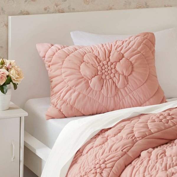 English Elm 3-Piece Soft Pink Comforter Set For Full/Queen Beds - Cozy, Breathable, Easy Care & Stylish Design B035P408218