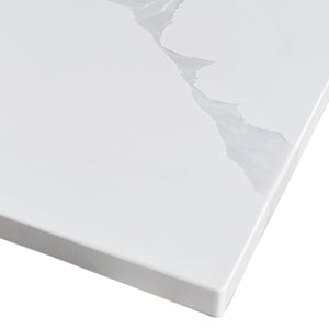 English Elm 49-inch Carrara Quartz Vanity Top Undermount Sink Marble Look Backsplash Bathroom W2699P459409
