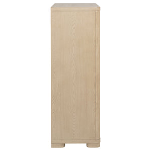 English Elm Mirador Tall Five Drawer Chest in Warm Elm Veneer for Contemporary Bedroom Storage B062P447746
