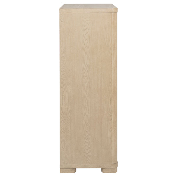 English Elm Mirador Tall Five Drawer Chest in Warm Elm Veneer for Contemporary Bedroom Storage B062P447746