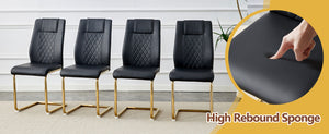 English Elm Scalable Extendable Dining Set with Wood Grain Table and Gray Linen Chairs 8 Piece Black,Gold,Transparent W1151S04560