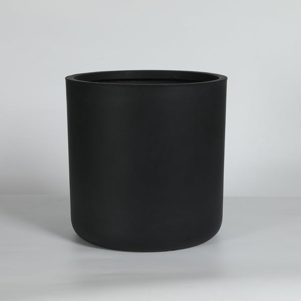 English Elm Round Concrete Style Planter Duo Handcrafted Magnesium Oxide Pots for Patio Garden W347P449315