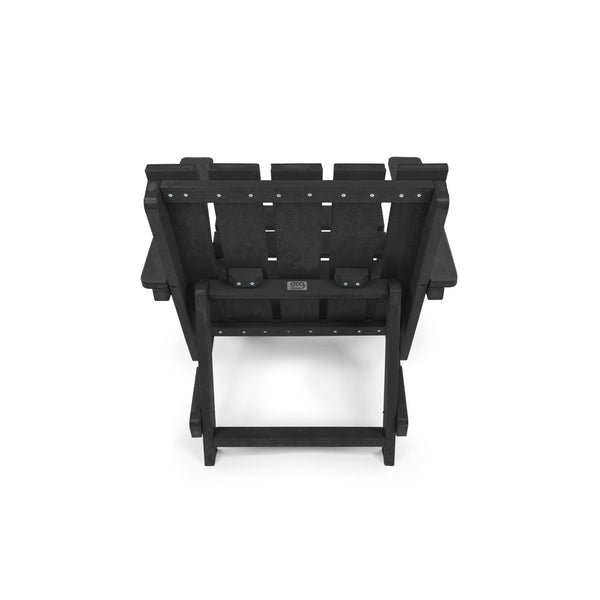 English Elm Shoreline Recycled Hdpe Folding Adirondack Chair Fully Assembled Modern Patio Seating Black B2745P409678