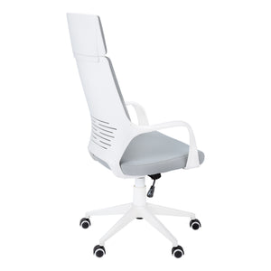 English Elm Office Gaming Chair with Ergonomic High-Back, Thick Padded Seat, Tilt Lock, 360° Swivel Mobility White 27 L x 11 W x 23 H B2710P219672