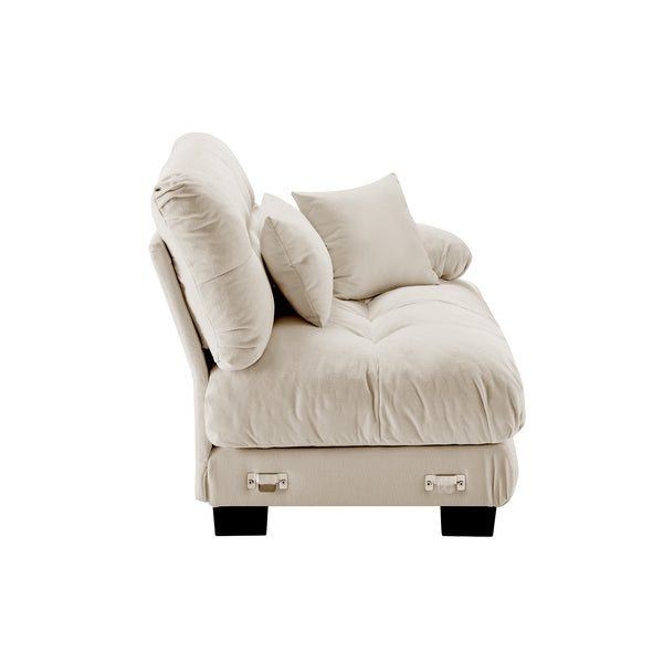 English Elm 27 Modular Chenille Right Facing Sectional Sofa Unit with Solid Wood Frame Support W714P253473