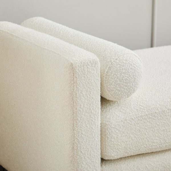 English Elm 66.34"W Elegant Upholstered Bench With Natural Wood Legs & 2 Bolster Pillows For Stylish Seating W3188S00018