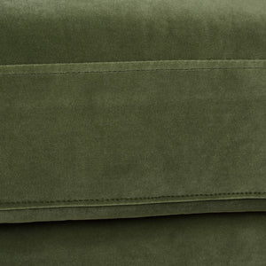 English Elm Alana Lawson Three-Cushion Tightback Sofa, Olive Green Performance Velvet