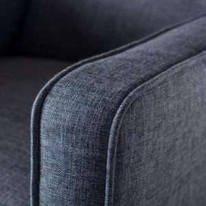 English Elm Christopher Knight Home® - Fabric Recliner Chair Mid-Century Modern Pushback Single Sofa with Tufted Cushion, Birch Legs, Cozy Comfort Dark Blue 60741.00DBL