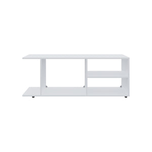 English Elm Goodwood Minimalistic TV Stand for 60-Inch TVs with 5 Open Shelves, Spacious Modern Media Console White 50 L x 15 W x 3 H B070P234336