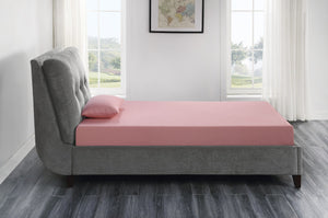 English Elm 7inch Gel-Infused Charcoal Memory Foam Full Mattress & Pillow Set Pink Breathable Fabric, Cooling Support B011P213351