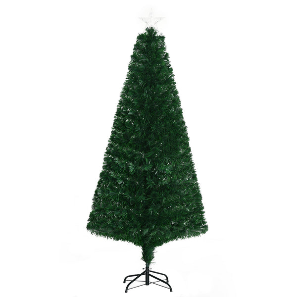 English Elm Homcom 6' Douglas Fir Pre-Lit Christmas Tree With 24 Led Lights & Realistic Branches For Holidays W2225P229734