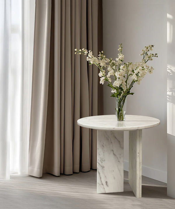 English Elm White Natural Marble Coffee Table Set - Elegant, Durable & Versatile Accent Tables For Living Rooms W1696P262762-GIGA