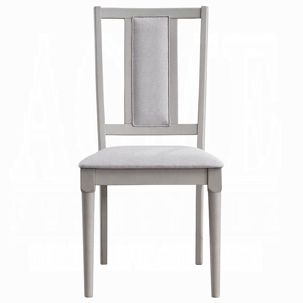 English Elm Elegant Gray Upholstered Side Chairs Set of 2 — Modern Wooden Dining Seats, Natural Gray Finish, Comfortable Contemporary Design B2741P331530