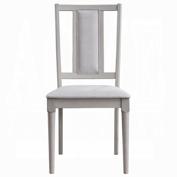 English Elm Elegant Gray Upholstered Side Chairs Set of 2 — Modern Wooden Dining Seats, Natural Gray Finish, Comfortable Contemporary Design B2741P331530
