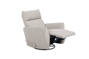 English Elm Man Wah Gellar Upholstered Swivel Recliner - Modern Beige Chair With 360-Degree Comfort & Style B2707P311878