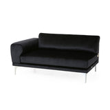 Christopher Knight Home® - Noble House - - Luxurious Black Velvet 4-Seater Sofa With Ultra-Soft Cushions, Metal Silver Legs Decor With Exquisite Craftsmanship, And Timeless Elegance, Perfect For Elevating Modern And Sophisticated Living Spaces