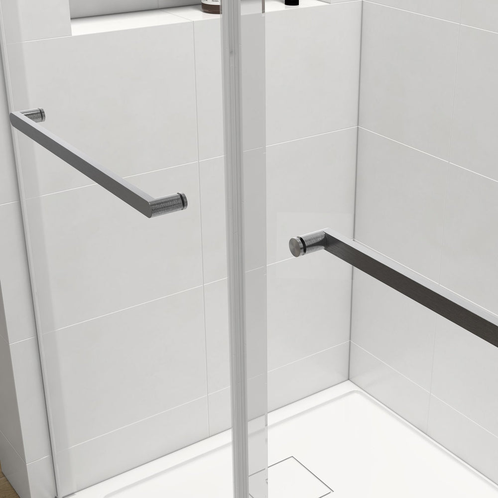 English Elm Shower Door Handle Chrome Finish Rust Resistant Ergonomic Grip for Modern Bathrooms W1573P232547