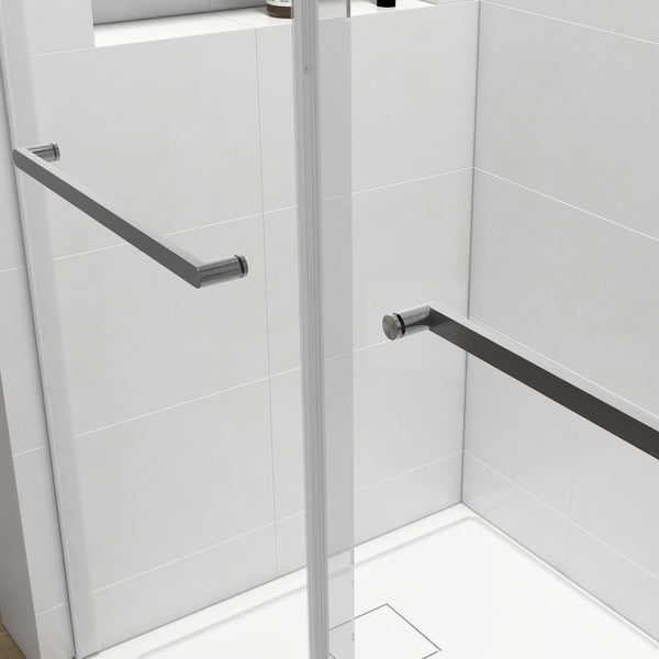 English Elm Shower Door Handle Chrome Finish Rust Resistant Ergonomic Grip for Modern Bathrooms W1573P232547